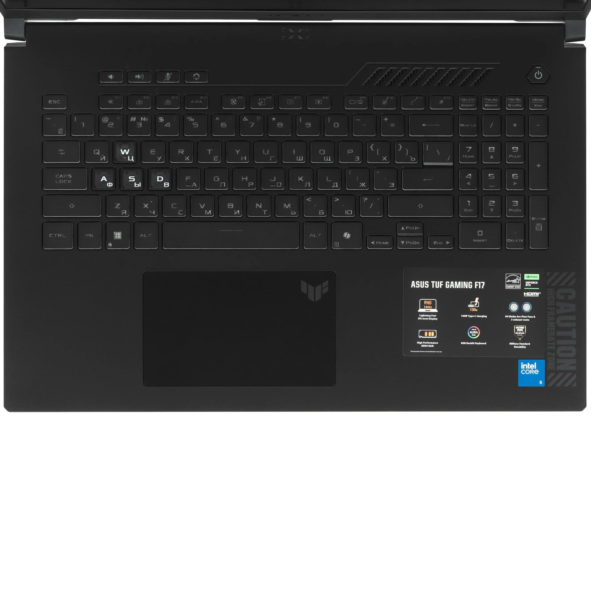 Ноутбук Asus TUF Gaming F17 FX707VJ4_FX707VJ (Core 5 210H, 16 Gb DDR4, SSD 512 Gb, 3050 6 Gb, Win 11 pro)