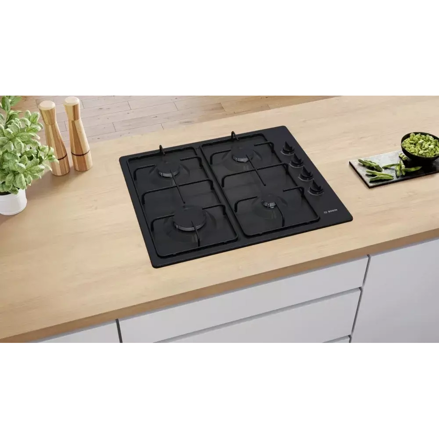 Газовая варочная поверхность Bosch PBP6C6K80Q черный