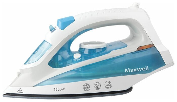 Утюг Maxwell MW-3055B 2200Вт белый/голубой
