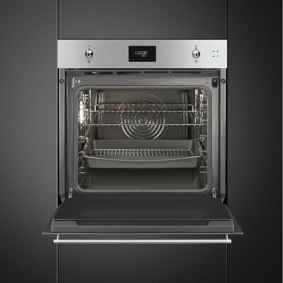 Духовой шкаф SMEG SOP6301S2X Classica многофункциональный с пиролизом и пароувлажнением, 60см, 11 функций, нерж