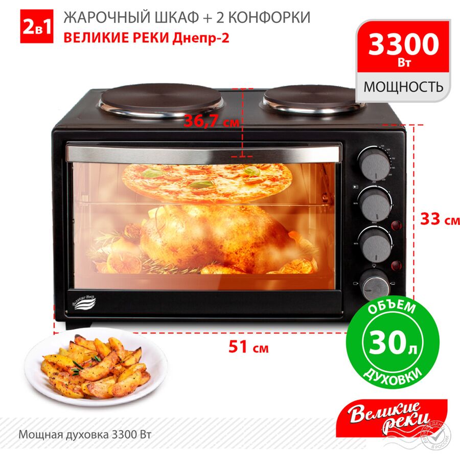 Мини-печь ВЕЛИКИЕ РЕКИ Днепр-2