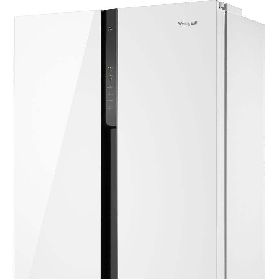 Холодильник Weissgauff WSBS 500 Inverter NoFrost White Glass