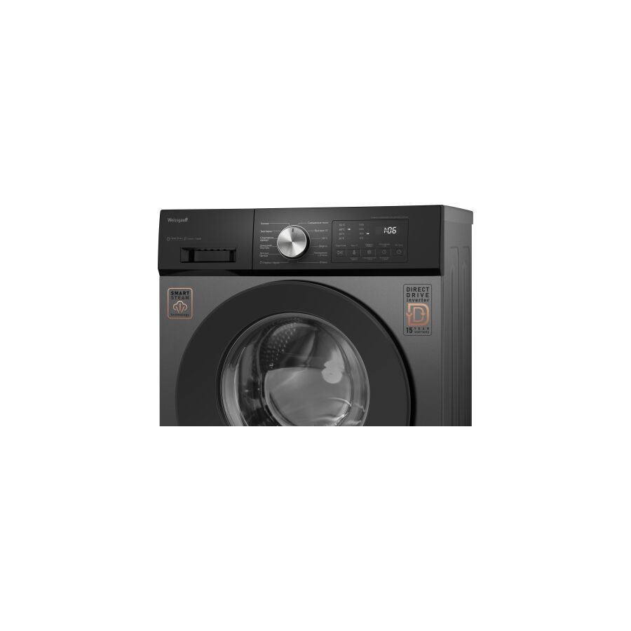 Стиральная машина Weissgauff WM 45127 Direct Drive Inverter Steam Deep Grey