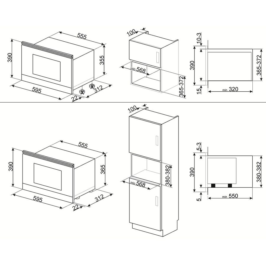 Встраиваемая микроволновая печь SMEG MP822NPO кремовый