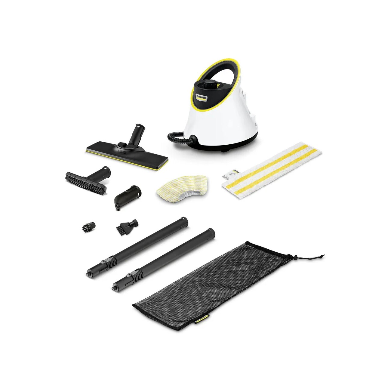 Пароочиститель напольный Karcher EasyFix SC 2 Deluxe 1.513-400.0 белый/желтый