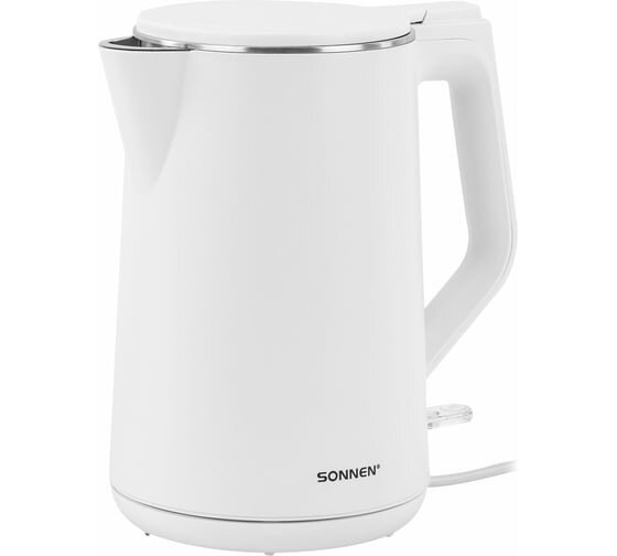 Электрочайник SONNEN KT-4103, 1,5л, 2200Вт, белый