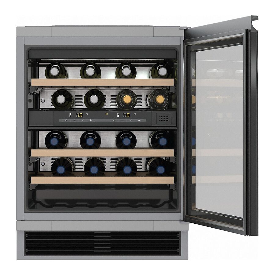Встраиваемый винный шкаф Miele KWT 6321 UG черное тонированное стекло