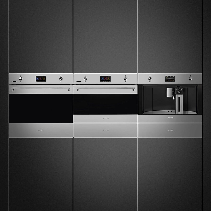 Кофемашина Smeg CMS4303XRU Автоматическая 60см, высота 45 нержавеющая сталь, обработка против отпечатков пальцев