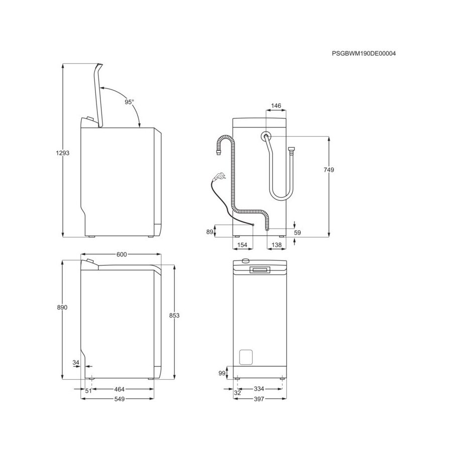 Стиральная машина Electrolux EW6TN5261F белый