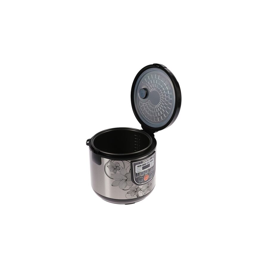 Мультиварка Centek CT-1498 чёрный, сталь 700Вт, 5.0л, 10 программ + 28 программ Мультишеф