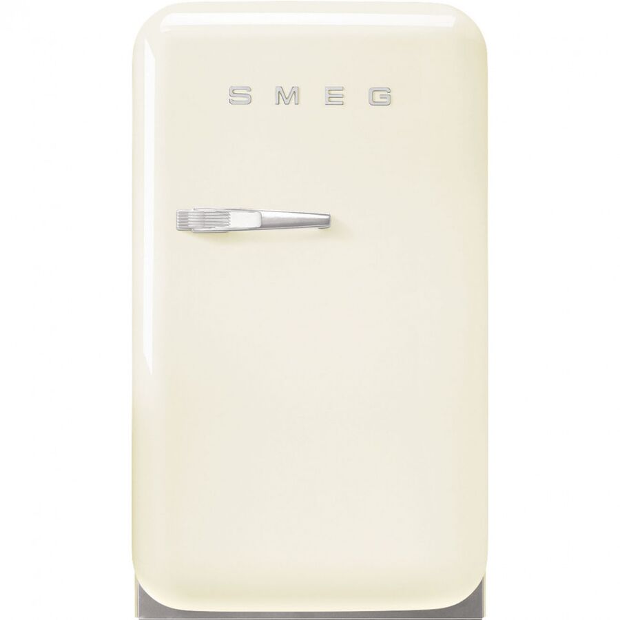 Холодильник SMEG FAB5RCR6 отдельностоящий, стиль 50-х, однокамерный, объем 34л, стандартный компрессоривность С, кремовый