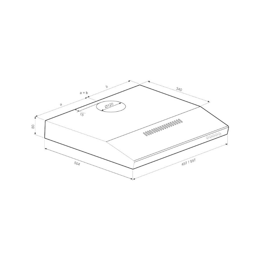 Вытяжка Krona Jessica slim 500 white push button