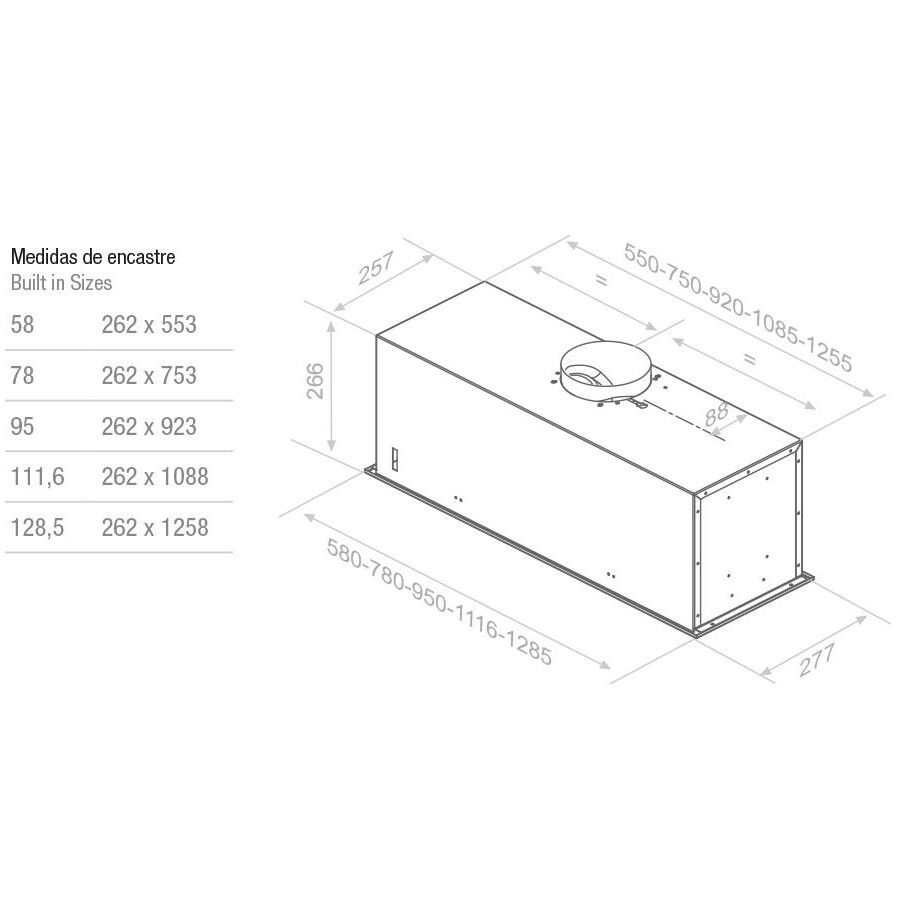 Вытяжка PANDO Evo/580.11 Inox V.850 SEC
