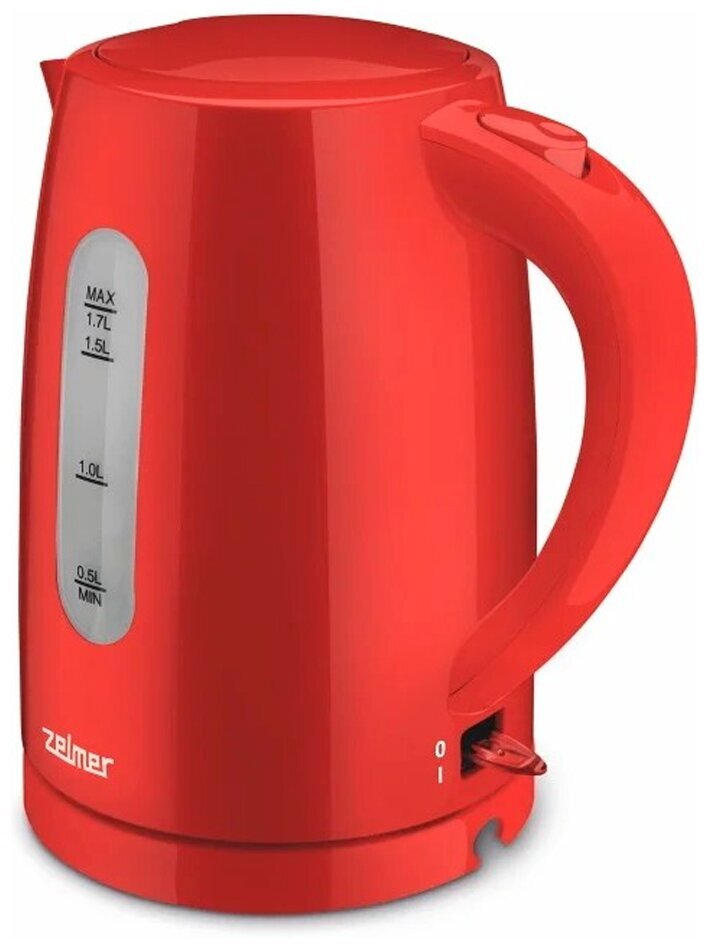 Чайник ZELMER ZCK7616R красный, 1,7л, 2200Вт, пластик