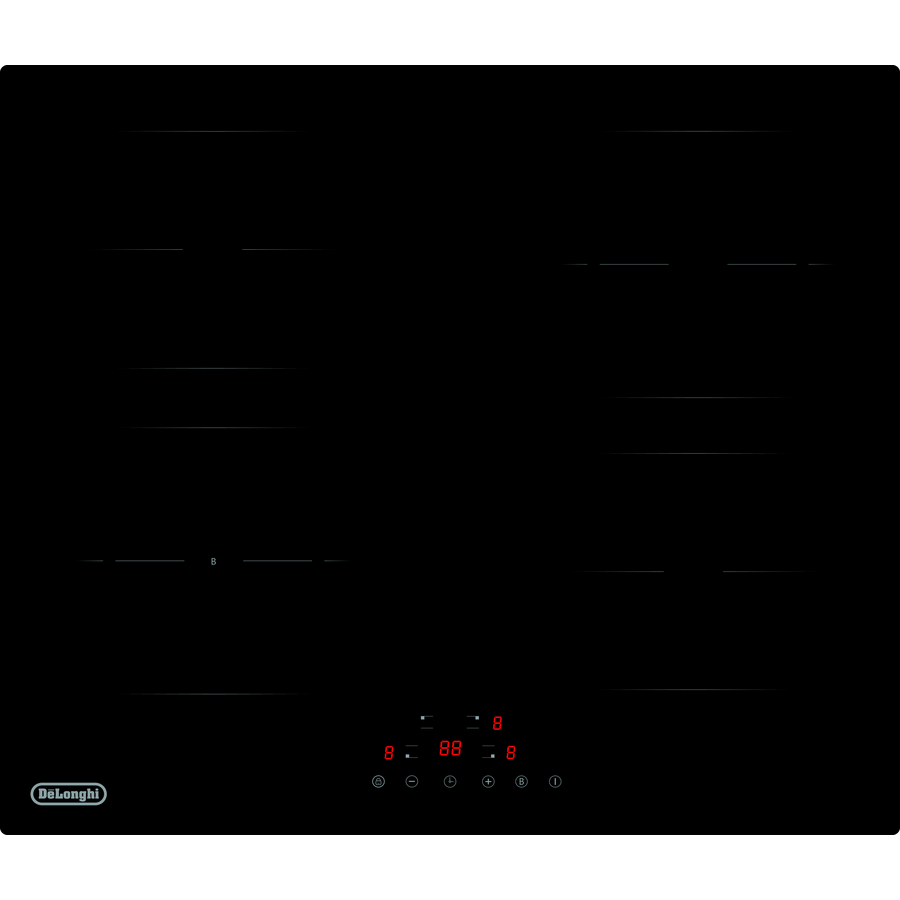 Варочная поверхности Delonghi Bella 1B0P CT индукция, 60см, 4 зоны нагрева, сенсорное управление черное стекло