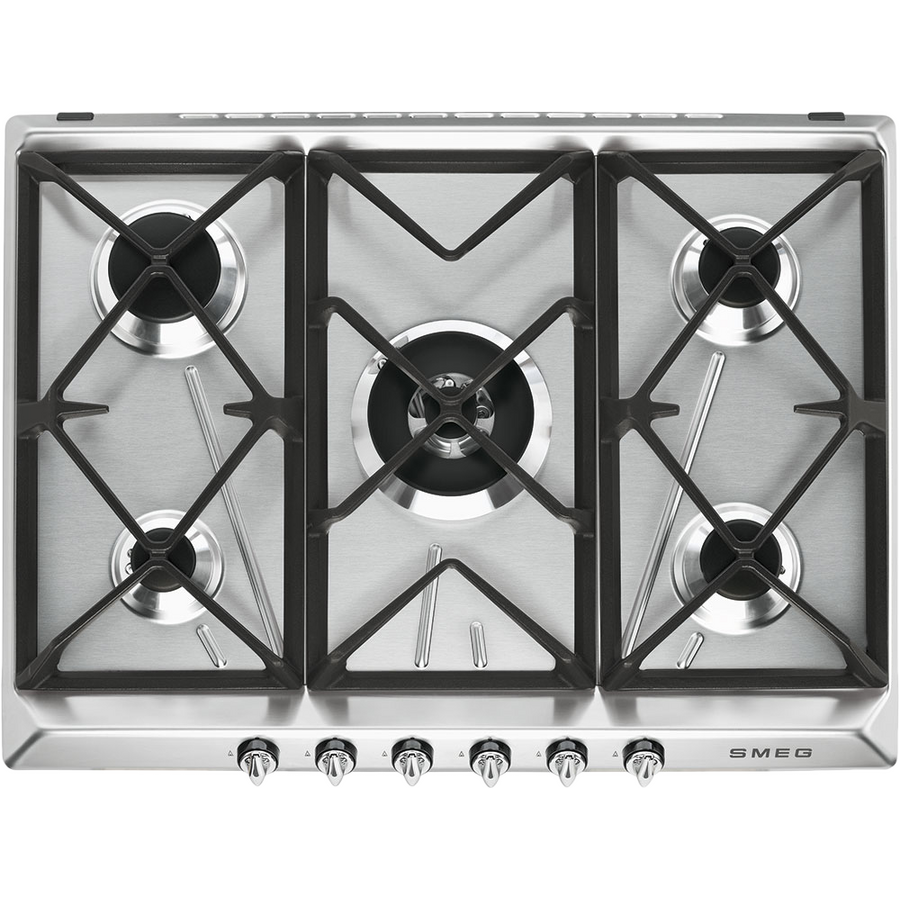 Варочная панель SMEG SR975XGH Victoria газ, 70см, нерж матовая