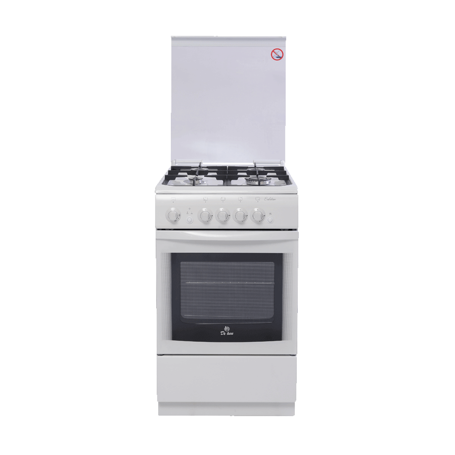 Плита De Luxe 506040.04г(кр)чр белый