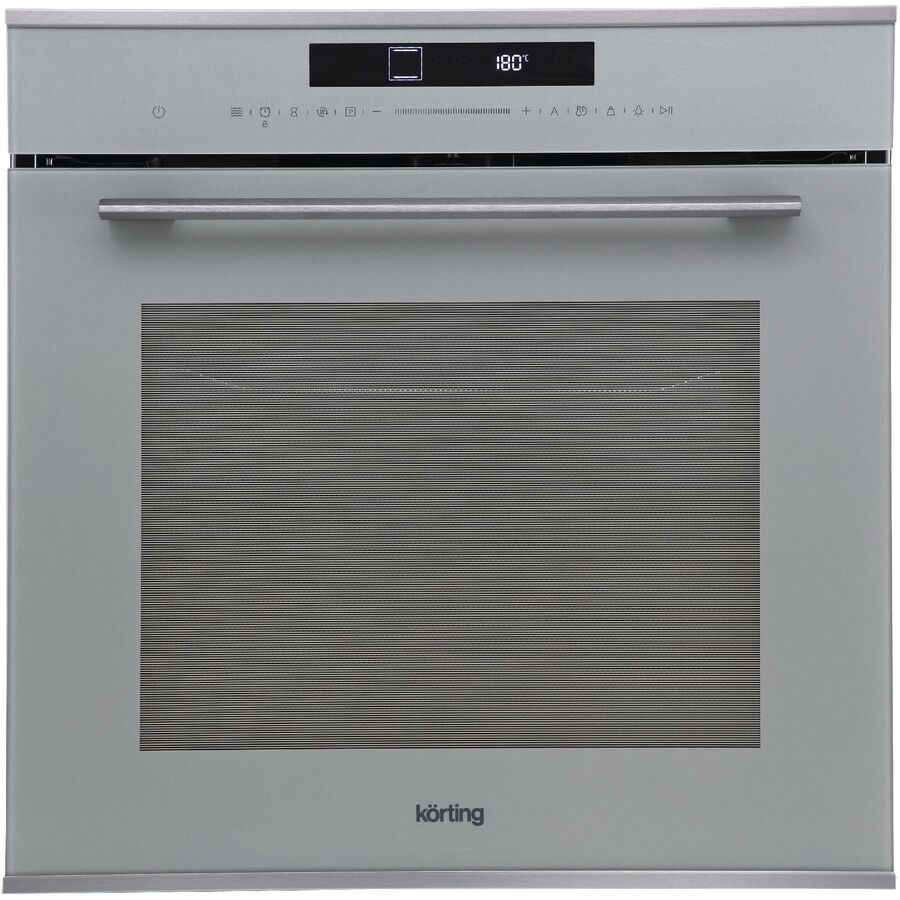 Духовой шкаф Korting OKB 1340 GBXGr MW серое стекло+черная нерж