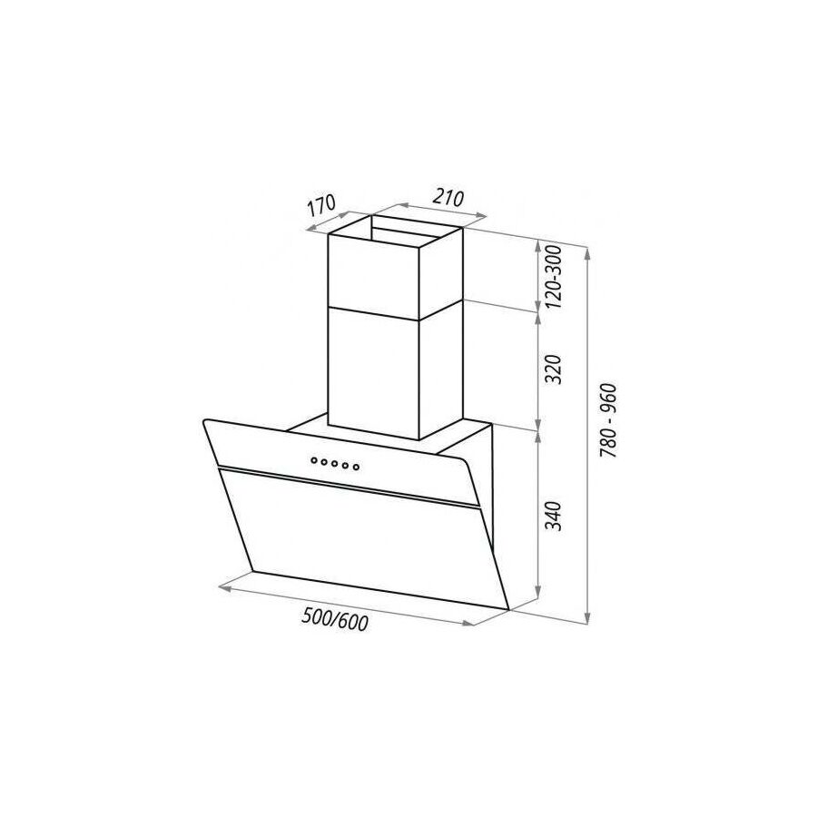 Кухонная вытяжка MAUNFELD MZR 60 чёрный