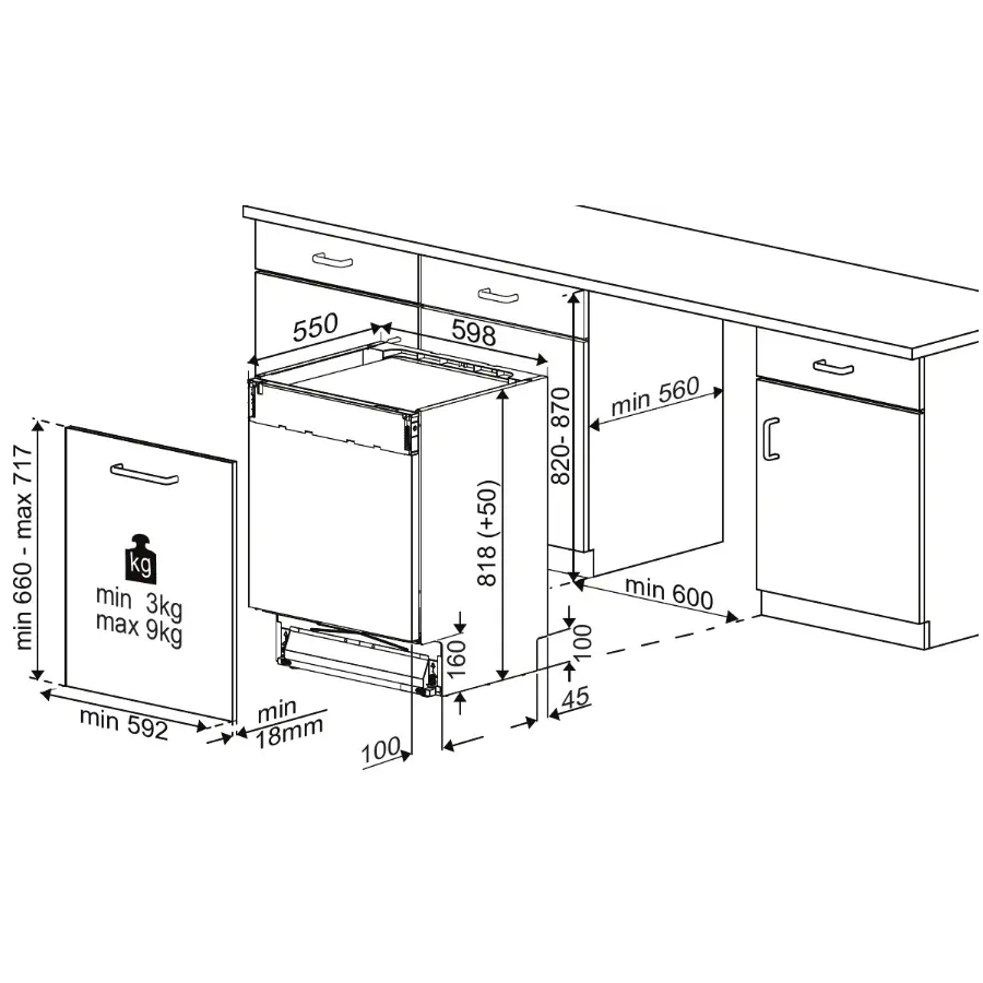 Встраиваемая посудомоечная машина Indesit DI 5C65 AED