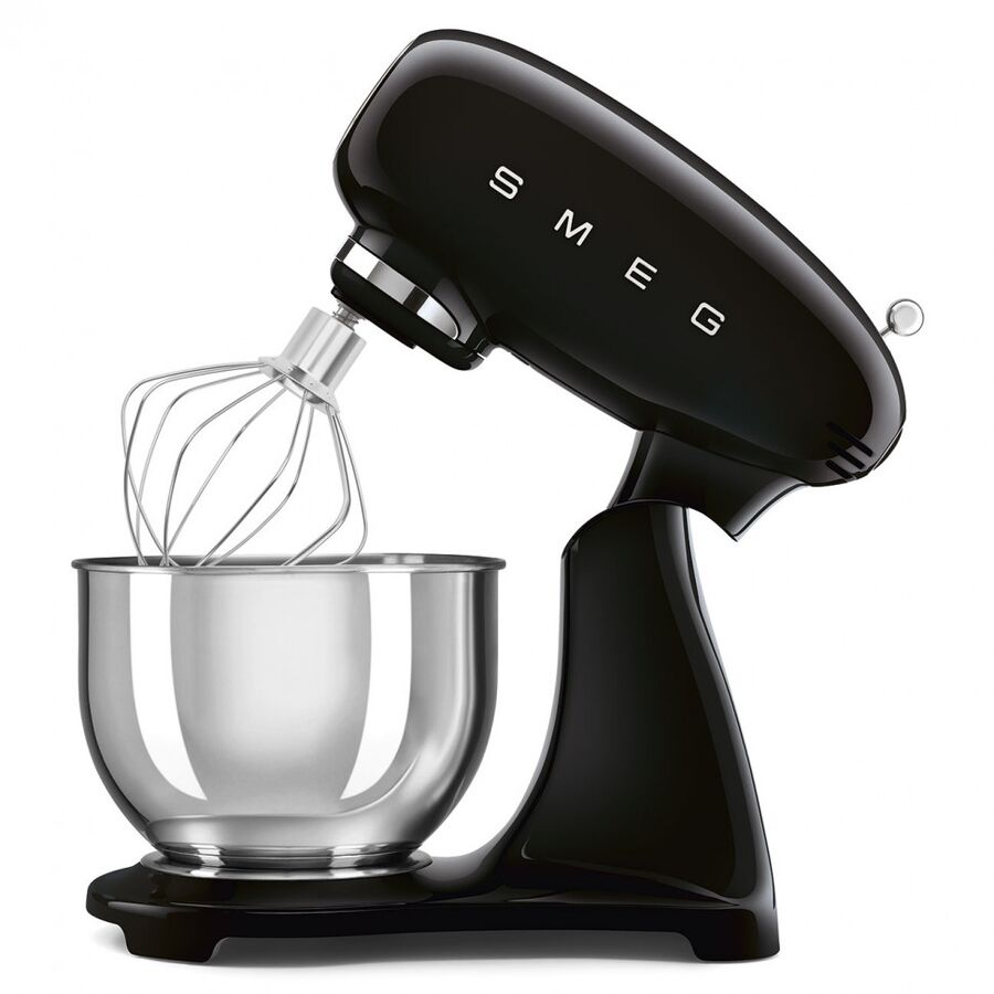 Планетарный миксер SMEG SMF05BLEU стиль 50-х гг, мощность 1000Вт, объем чаши 4.8л, 10 скоростей, черный
