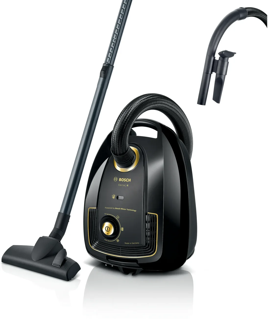 Пылесос Bosch BGL38GOLD черный/золотистый