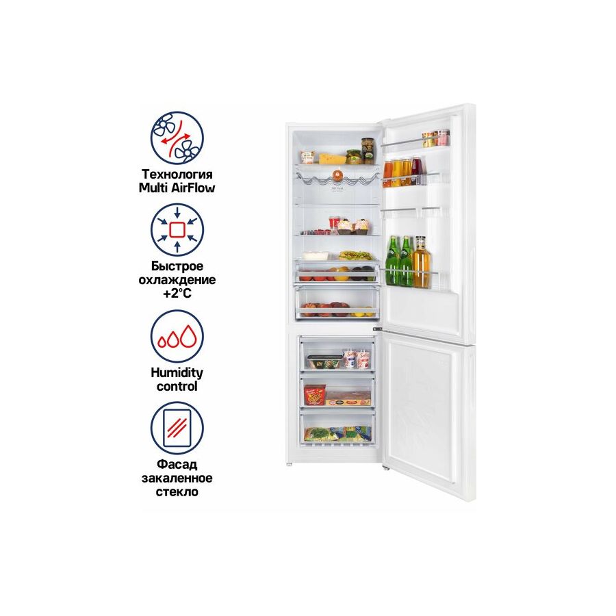 Холодильник MAUNFELD MFF200NFW10 Inverter