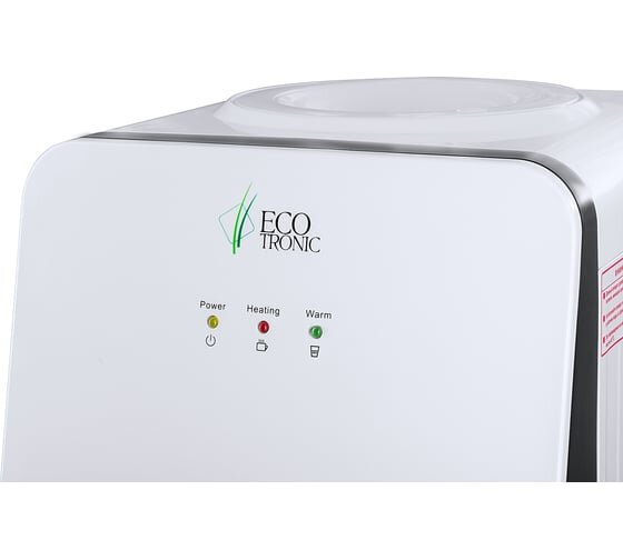 Кулер-водонагреватель БЕЗ ОХЛАЖДЕНИЯ ECOTRONIC J1-LCN XS, напольный, шкаф, 2 крана, белый, 12091