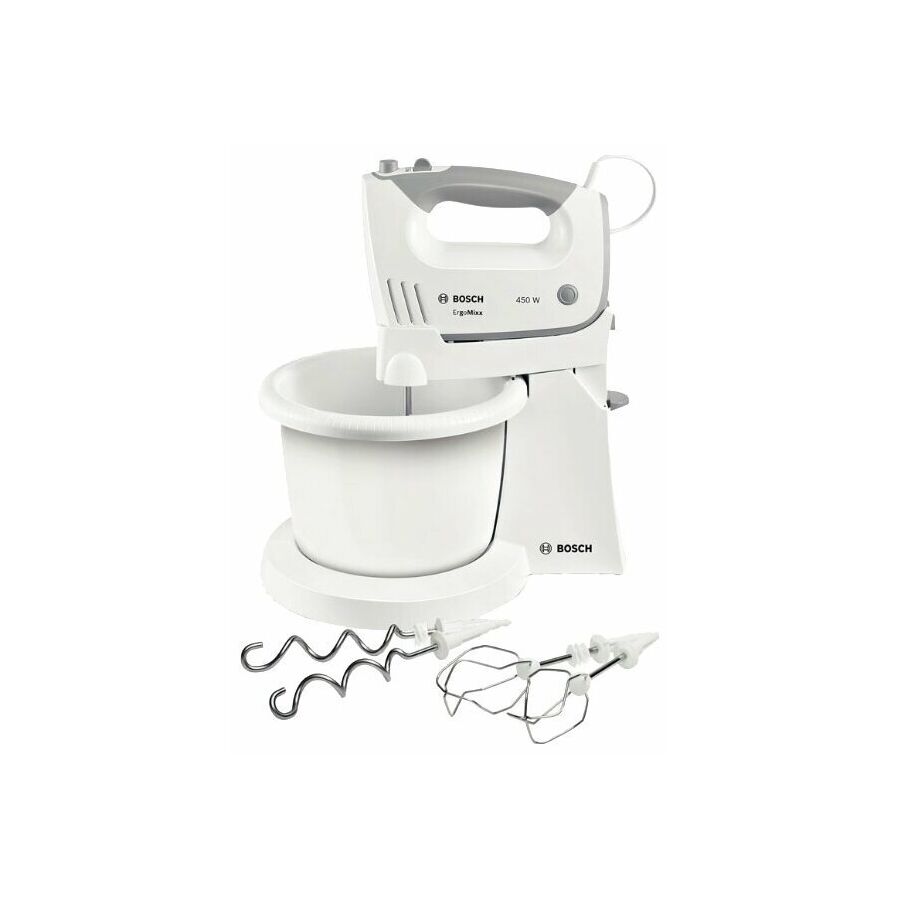 Миксер стационарный Bosch MFQ36460 450Вт белый/серый