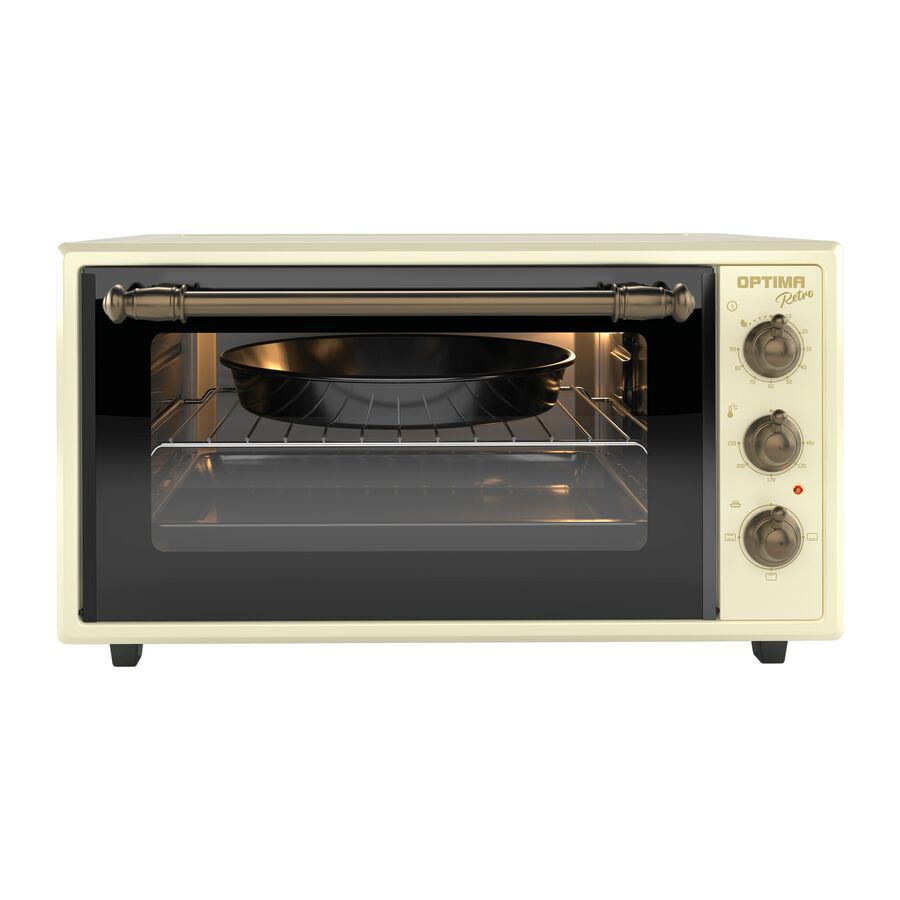 Мини-печь OPTIMA MO-48BR ретро-бежевый