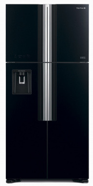 Холодильник Hitachi R-W660PUC7 GBK черное стекло
