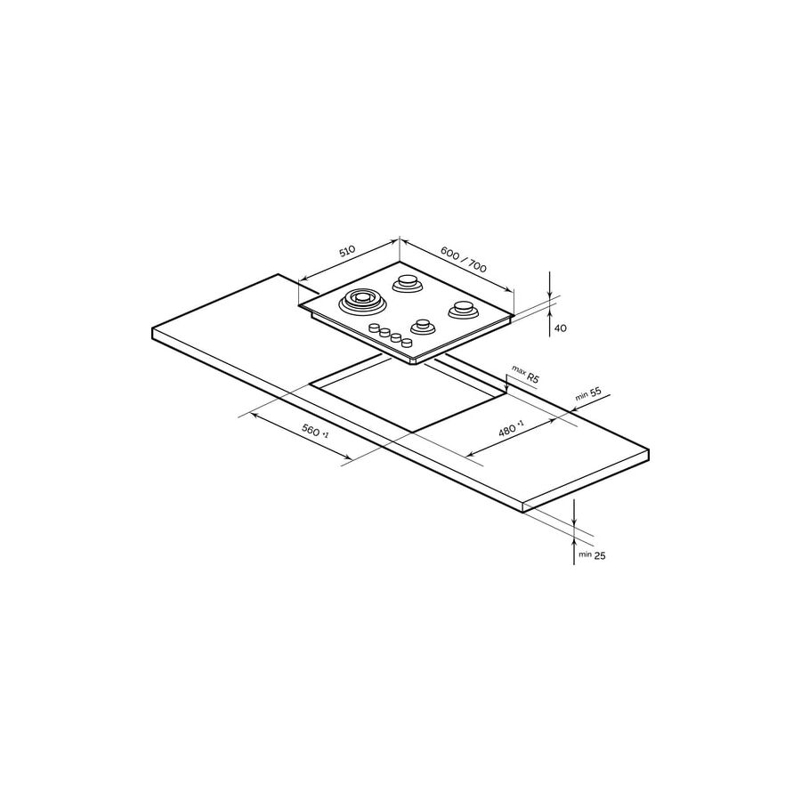 Варочная поверхность LEX GVG 644T MBBL (CHAO000462) черный
