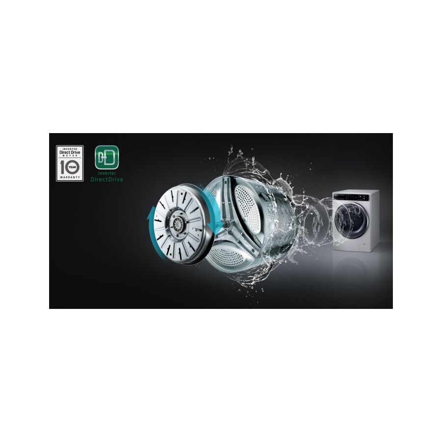 Стиральная машина LG F2Y1HS3W класс: A загр.фронтальная макс.:7кг белый инвертер