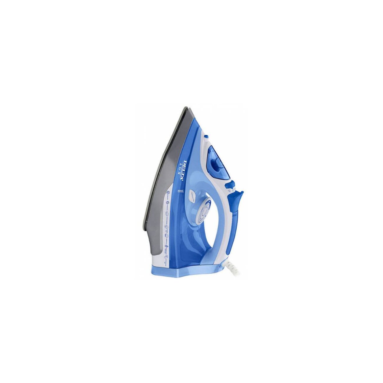 Утюг DELTA LUX DL-712 белый с серо-голубым