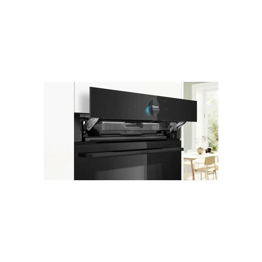 Духовой шкаф BOSCH HNG978QB1 Accent line. Serie 8, с микроволнами и паром, 28 режимов + комбинированные режимы черный