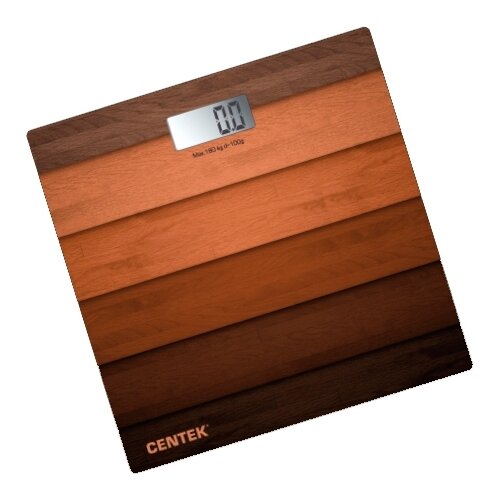 Весы напольные Centek CT-2420 (Wood) электронные 180кг, 0.1кг, LCD 45x28, размер 26х26см