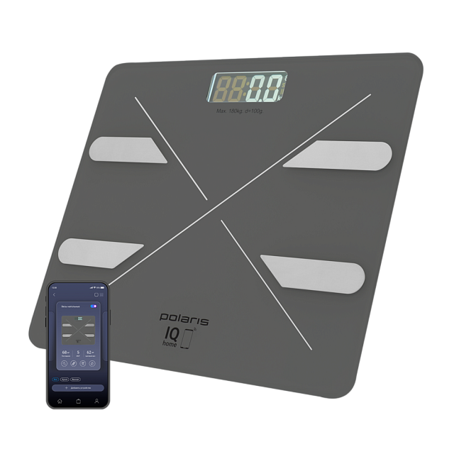 Весы напольные Polaris PWS 1898 IQ Home графитовый