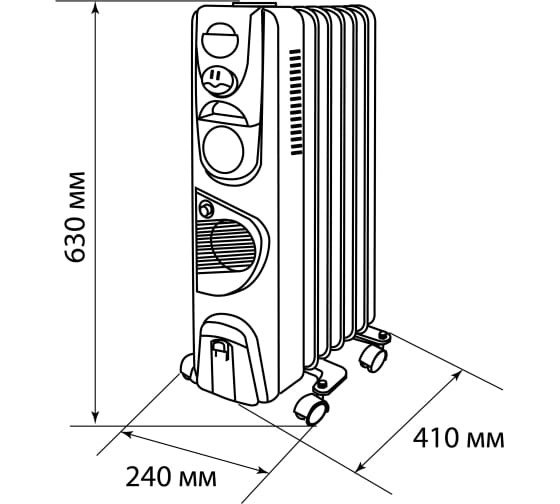 Масляный обогреватель TDM ELECTRIC МО-9ТВ (SQ2501-0912)