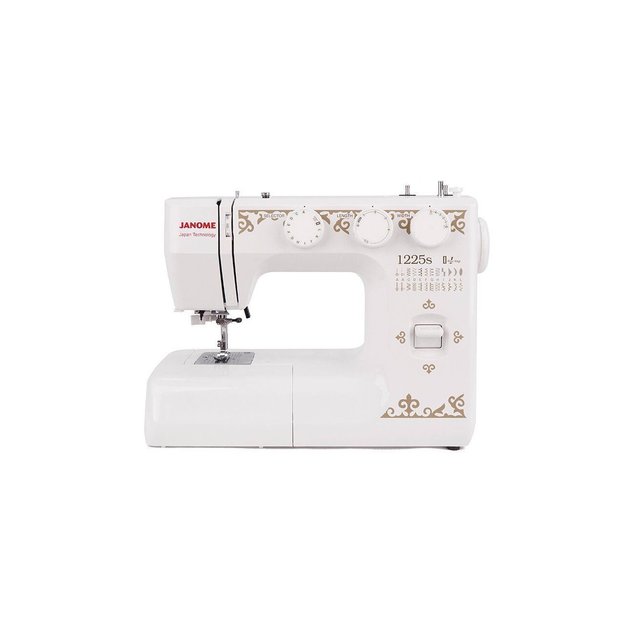 Швейная машина Janome 1225 S (1225S), электромеханическая, качающийся челнок, количество операций: 25