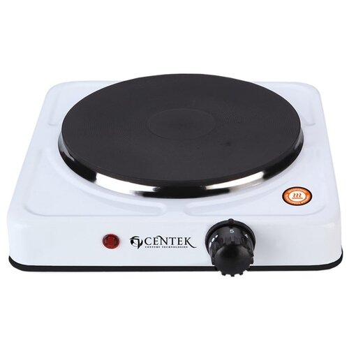 Плитка электрическая Centek CT-1506 (белый) 1конф чугун 155мм, 1000Вт, индикатор работы