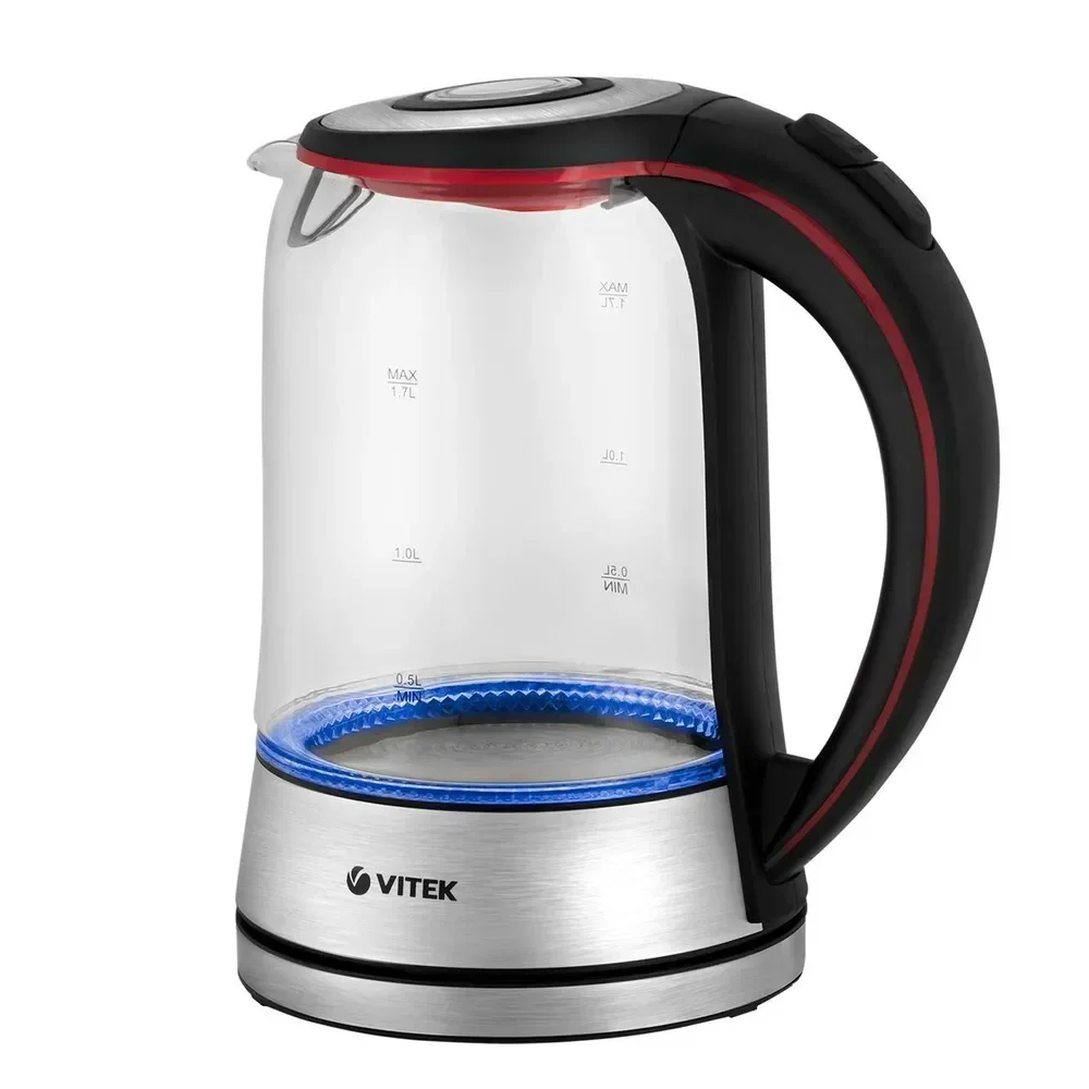 Электрочайник Vitek VT-7009, 2200Вт, прозрачный