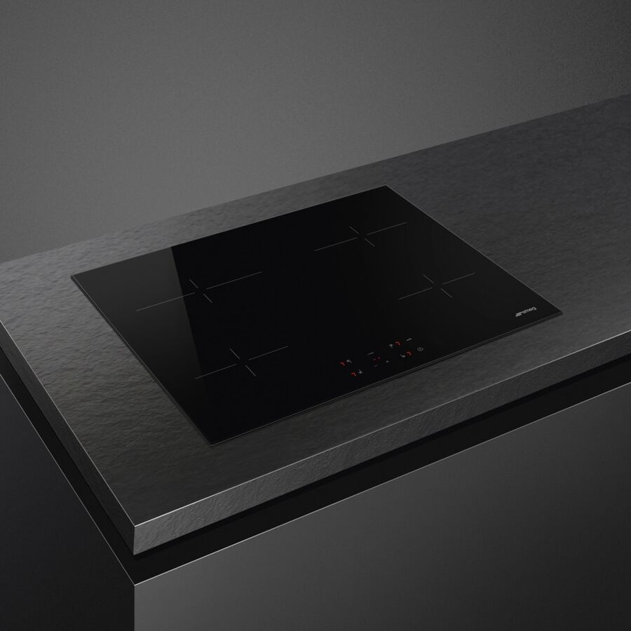 Варочная поверхность SMEG SE264TD2 60см, прямой край, 4 зоны нагрева, Hi-Light, 9 уровней мощности, автоматическое выключение