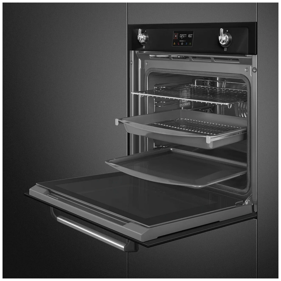 Духовой шкаф SMEG SOP6902S2PN Victoria многофункциональный с пароувлажнением и пиролизом, 60см, 12 функций чёрный