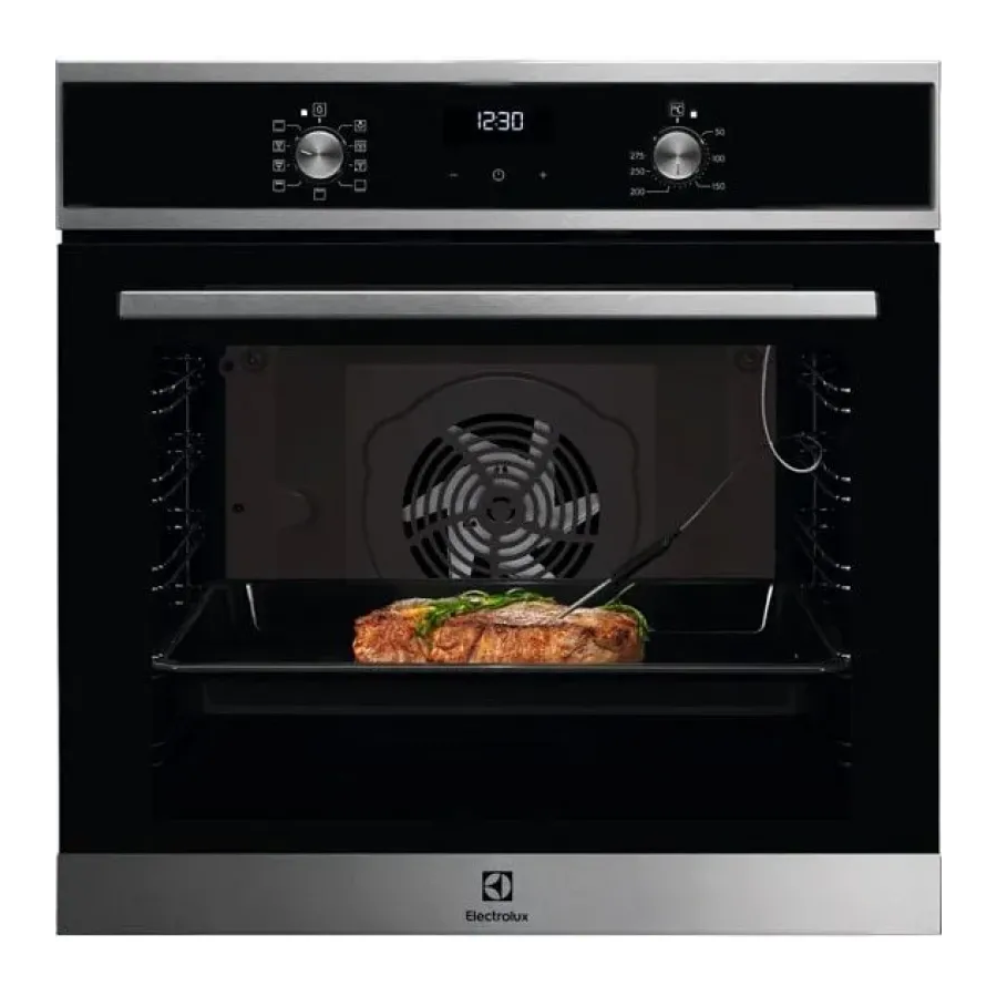 Духовой шкаф ELECTROLUX EOF5F70X конвекцией, объем 72л, 8 режимов, очистка каталитическая задняя стенка