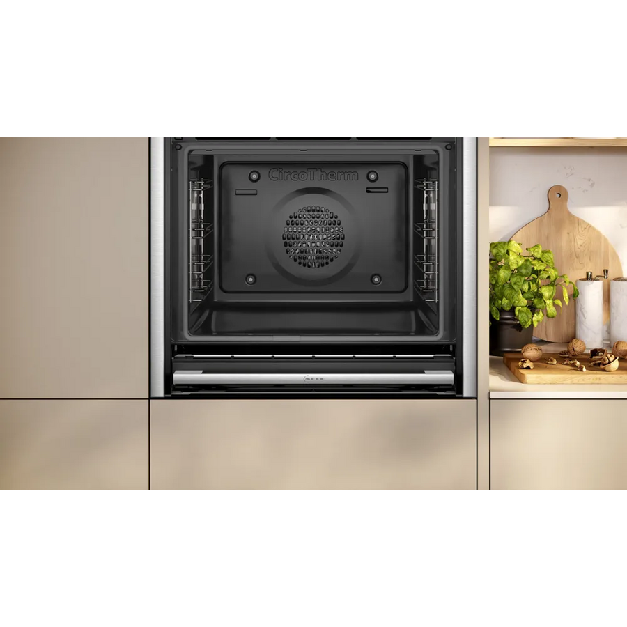 Встраиваемый духовой шкаф Neff B54CR71N0 черный/нерж