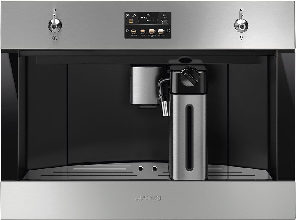 Кофемашина Smeg CMS4303XRU Автоматическая 60см, высота 45 нержавеющая сталь, обработка против отпечатков пальцев