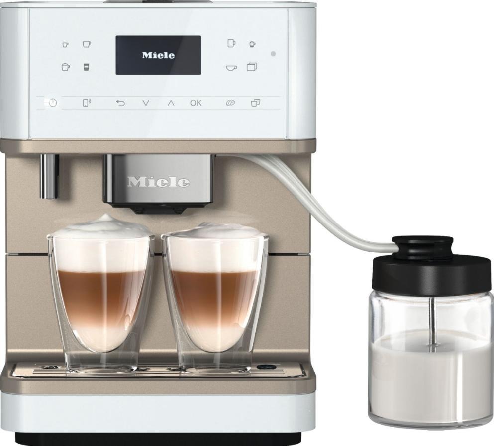 Кофемашина Miele CM 6360 MilkPerfection Lotus White CleanSteelMetallic белый лотос
