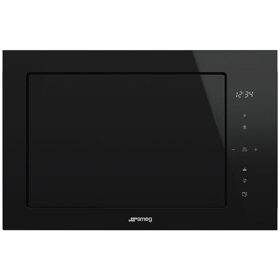 Встраиваемая микроволновая печь SMEG FMI625CN черное стекло