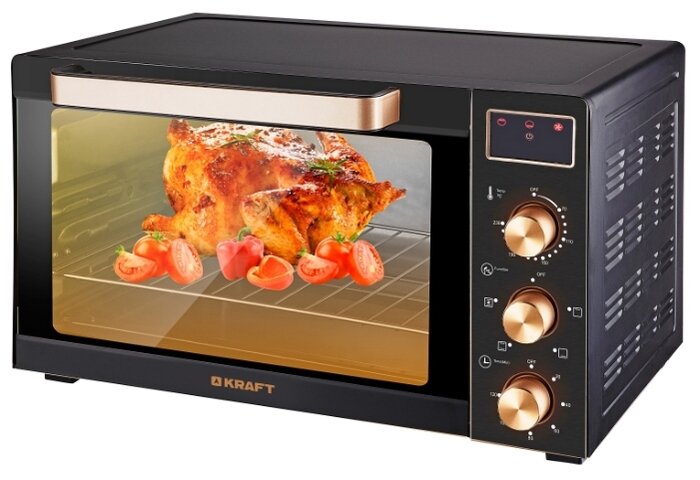 Мини-печь Kraft KF-MO 3506 KGLB (черный/золото)