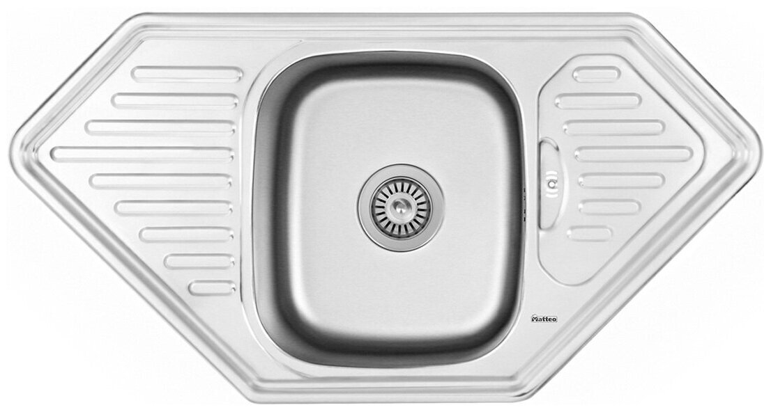 Мойка MAUNFELD Medusa 9550A 0,8мм-180мм, без сифона, 950x500, чаша с двухсторонней сушкой, нерж (уп5шт)